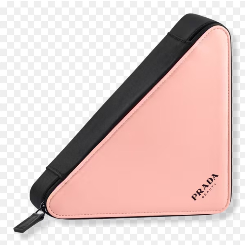 PRADA PARADOXE Beauty Pouch Pink Triangle Bag Cosmetic Makeup Case. New.